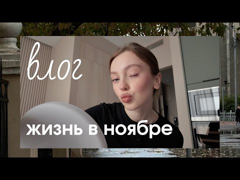 Видео: влог // моя жизнь в ноябре, покупки из Золотого Яблока, мой макияж, универ