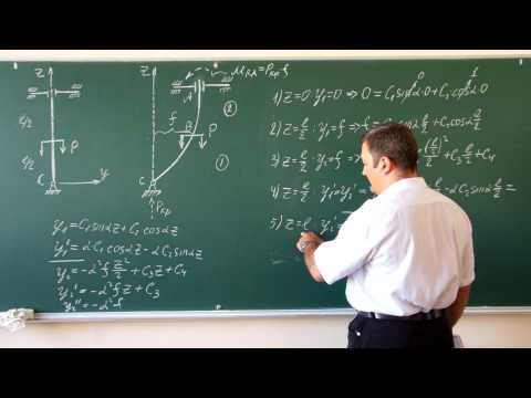 Видео: Сопротивление материалов. W-06 (устойчивость, точный метод, сложное закрепление стойки).