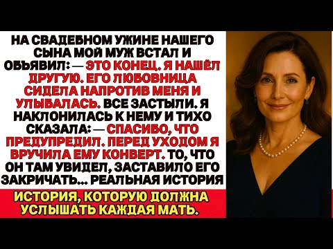 Видео: На свадебном ужине нашего сына мой муж вдруг объявил:— Между нами всё кончено. Я полюбил другую.