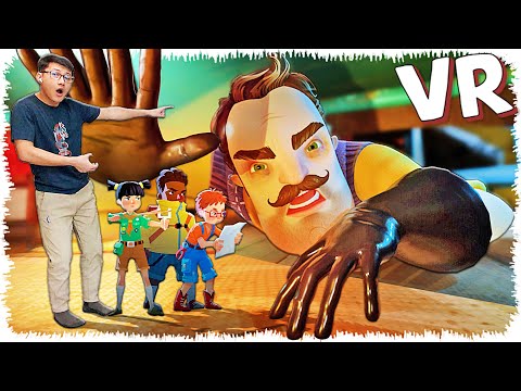Видео: Сәлем көрші гигант болып кетті (Hello Neighbor VR) #2