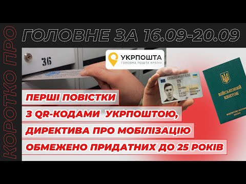 Видео: Коротко про головне за тиждень 16.09 - 20.09.2024