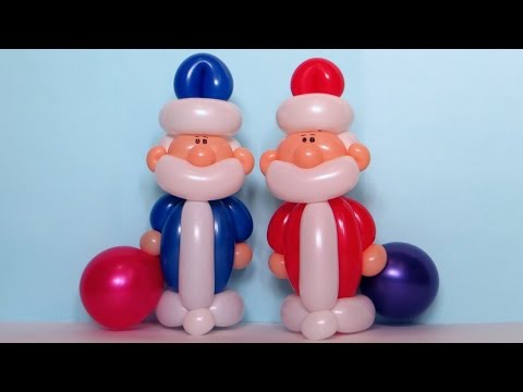 Видео: Дед Мороз из шаров / Santa Claus of balloons (Subtitles)