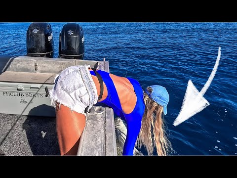 Видео: Большая рыба сражается с охотницей на рыб Эми