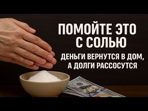 Видео: Помойте это с солью — и деньги вернутся в дом, а долги начнут исчезать уже через 3 дня