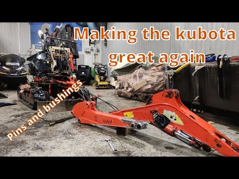 Видео: Замена всех пальцев и втулок на моем мини-экскаваторе.