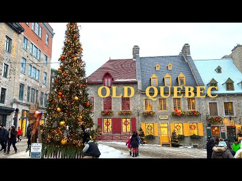Видео: [4K]🇨🇦Рождественская прогулка по Старому Квебеку🎄Сказочное Рождество в Пти-Шамплен🌟1640 Бистро🍷