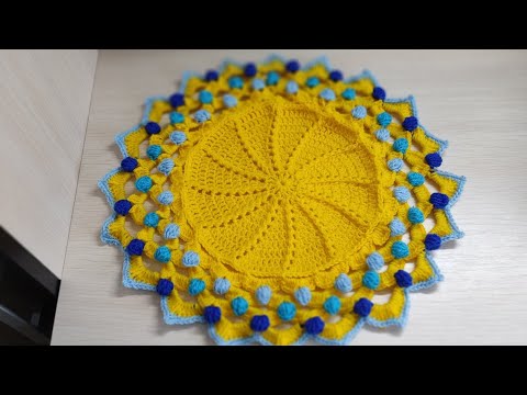 Видео: Салфетка "Фаина"/крючком/