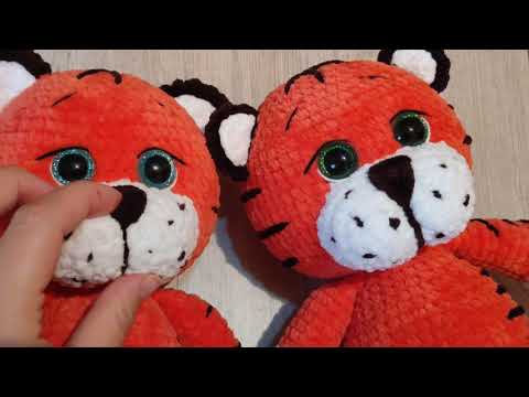 Видео: Мастер-класс Тигрёнок крючком || Часть 2 || Цельновязаный тигрёнок || Подробный мастер класс ||