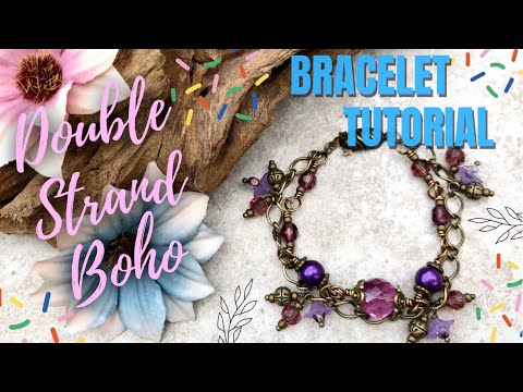 Видео: Мастер-класс по плетению двухрядного браслета в стиле бохо