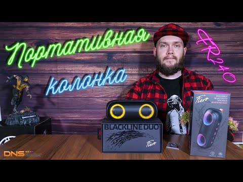 Видео: Влагозащищённая портативная колонка Fiero Blackline Duo FR240 с RGB-подсветкой 🔊
