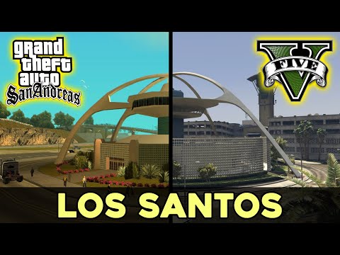 Видео: Сравнение мест Лос-Сантоса из GTA San Andreas и GTA V 🔍