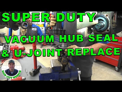 Видео: Замена вакуумного уплотнения ступицы и карданного шарнира SUPER DUTY