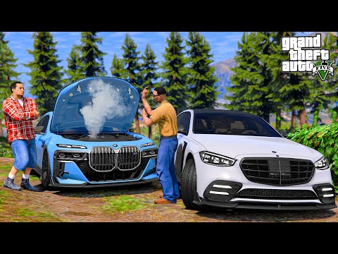 Видео: ОТЕЦ И СЫН В GTA 5 - САЙМОН НА BMW M760Li ПРОТИВ MERCEDES S500! ЧУТЬ НЕ ПОДРАЛИСЬ НА ТРАССЕ! 🌊ВОТЕР