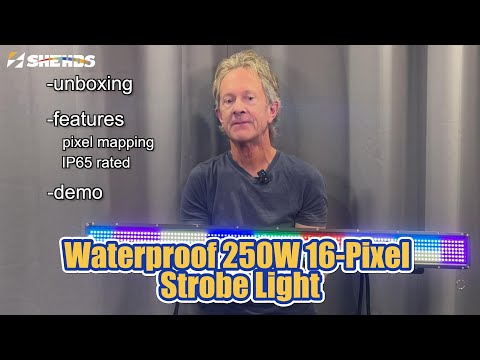 Видео: Водонепроницаемый 16-пиксельный стробоскоп SHEHDS мощностью 250 Вт: распаковка, характеристики IP...