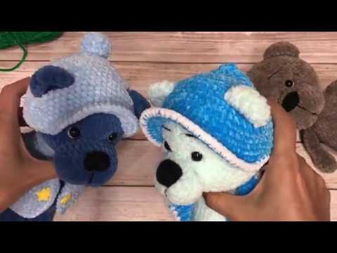Видео: КЕПКА КРЮЧКОМ ИЗ ПЛЮШЕВОЙ ПРЯЖИ ..ДЛЯ ИГРУШЕК..