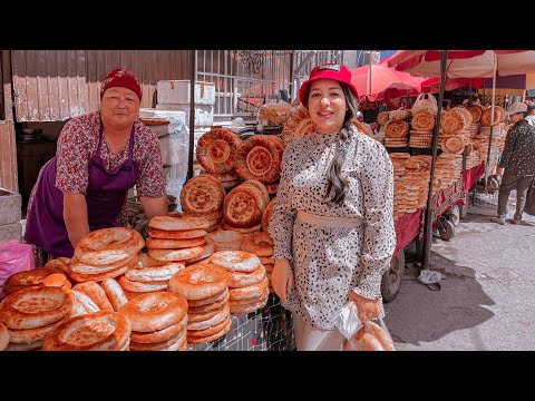 Видео: Кыргызстан!  ВОСТОЧНЫЙ БАЗАР! Шашлык, Плов, Самса! Домашняя Колбаса ! Street food