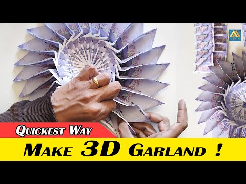 Видео: 3D-гирлянда из денег всего в 3 сложения | Вы не поверите, насколько это просто!