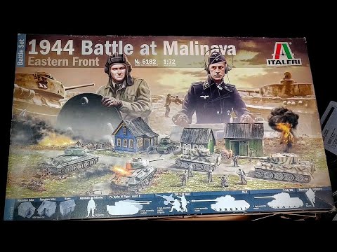 Видео: Обзор Italeri "1944 Battle at Malinava" 1:72. Редкий и не однозначный набор для постройки диорамы.