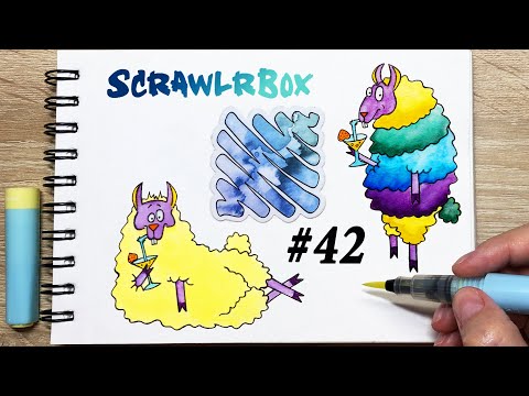Видео: АКВАРЕЛЬНЫЕ МАРКЕРЫ от BrushmarkerPRO и CARANDACHE | ScrawlrBox #42