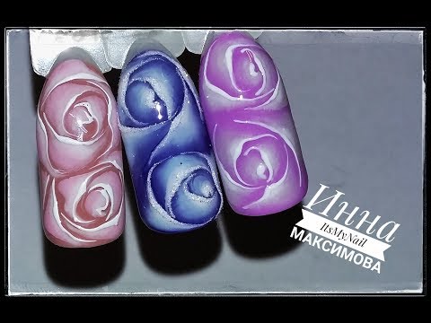 Видео: 🌸 нежные РОЗЫ на ногтях 🌸 РОЗЫ в АКВАРЕЛЬНОЙ технике 🌸 Дизайн ногтей гель лаком 🌸