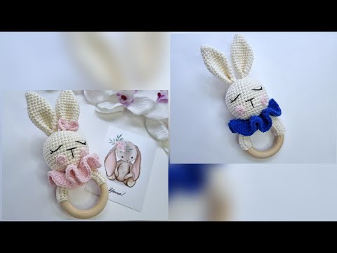 Видео: Обьемный воротник для погремушки крючком