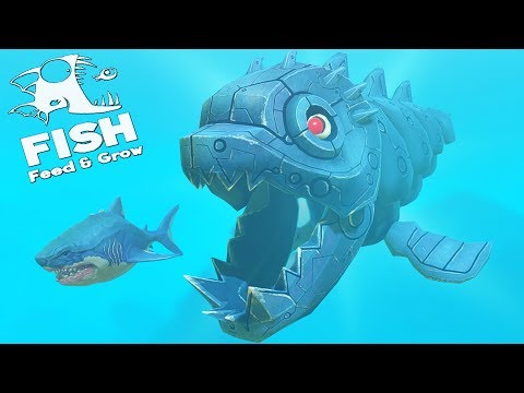 Видео: ГИГАНТСКИЙ РОБОТ БОСС ПРОТИВ МЕГАЛОДОНА! | Feed and Grow Fish