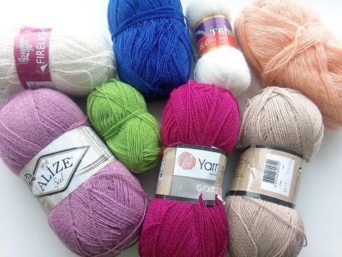 Видео: Обзор пряжи для вязания шали. Вязание крючком.