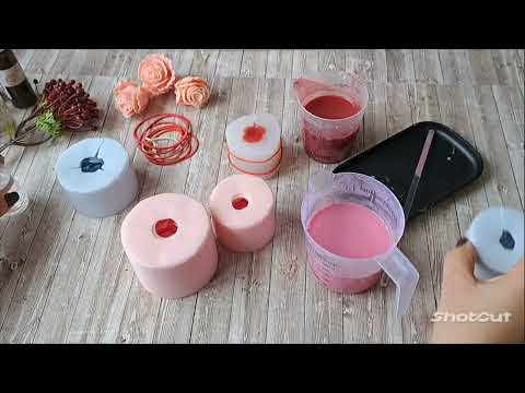 Видео: Заливка цветов для нового букета. #мыло #мыловарение #мыловидео