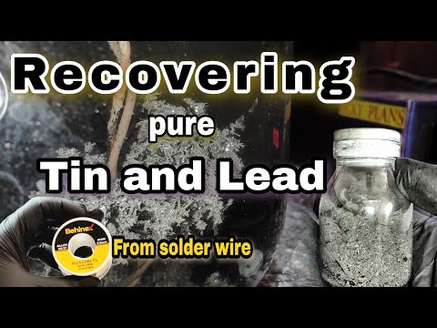 Видео: Восстановление олова и свинца из припоя