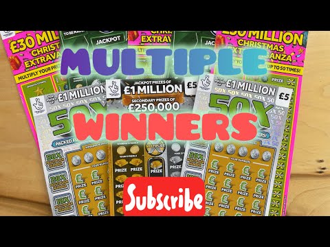 Видео: 8 скретч-карт номиналом 5 фунтов стерлингов | Несколько победителей