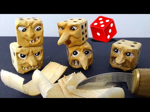 Видео: 🎲 РЕЗЬБА ПО ДЕРЕВУ шаг за шагом для начинающих, вырезайте забавных человечков из дерева DICE