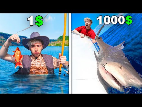 Видео: ЭКСТРЕМАЛЬНАЯ РЫБАЛКА за 1$ и 100$ и 1000$