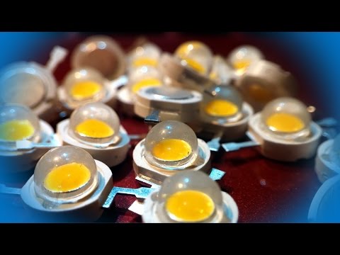 Видео: LED 5W 60х60mil из Китая реальные Led 3W 50x50 mil chip 3 2 3 5V 230 250Lm
