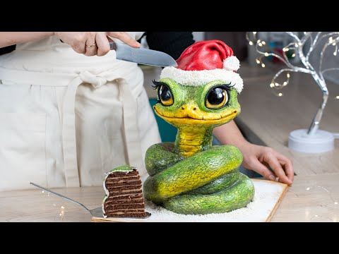 Видео: Торт "ЗМЕЯ"🐍 ШОКоладный МЕДОВИК🍯 и Медовик БКБГБС🎂 Я-ТОРТодел♥️