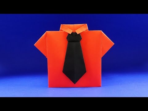 Видео: Как сделать рубашку из бумаги. ОРИГАМИ РУБАШКА