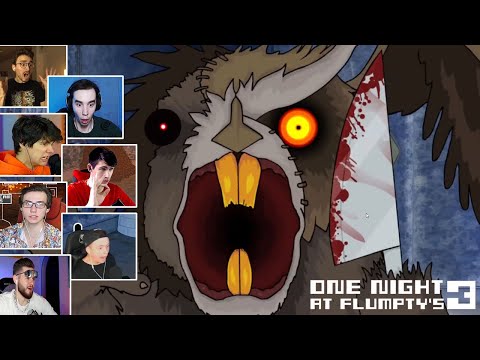 Видео: Реакция Летсплейщиков на Бивоула в One Night at Flumpty's 3