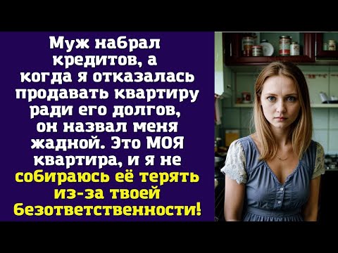 Видео: Муж набрал кредитов, а когда я отказалась продавать квартиру ради его долгов, он назвал меня жадной