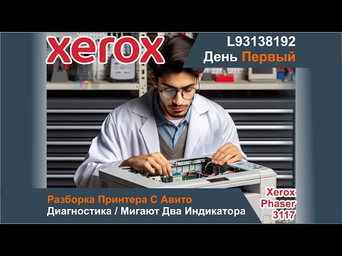 Видео: Xerox Phaser 3117 L93138192 С Авито / Диагностика / Мигают Два Индикатора