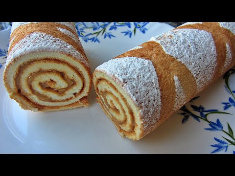 Видео: Бисквитный рулет или что приготовить из белка Artcooking Sponge roll