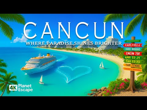 Видео: Канкун 4K — исследуйте тропический рай Мексики и кристально голубые воды под расслабляющую тропическ