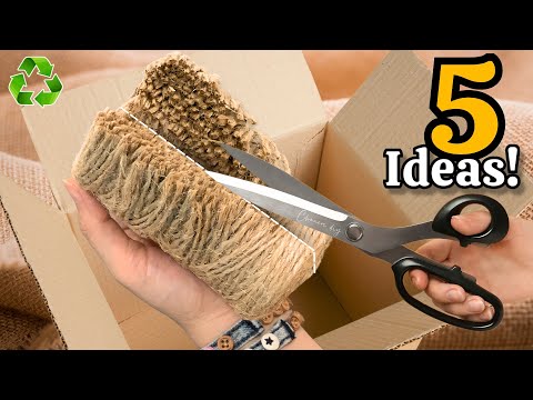 Видео: Картон и джут → СОКРОВИЩА! 😍♻️ 5 гениальных идей переработки, которые я делаю и продаю