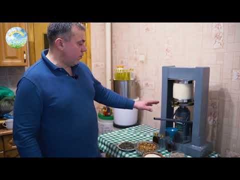 Видео: Гідравлічний домашній - побутовий олійний прес.