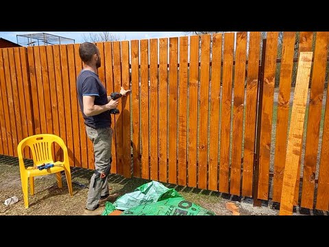 Видео: 27. Wood Fence/Деревянный забор