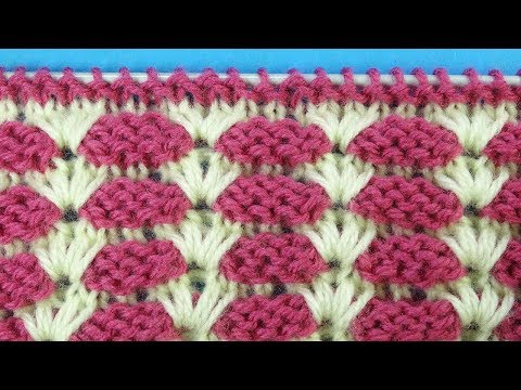 Видео: Классный узор спицами   Knitting stitches   Вариации Уроки вязания  55