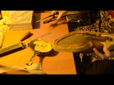 Видео: Обувь ручной работы. Прошивка ранта.