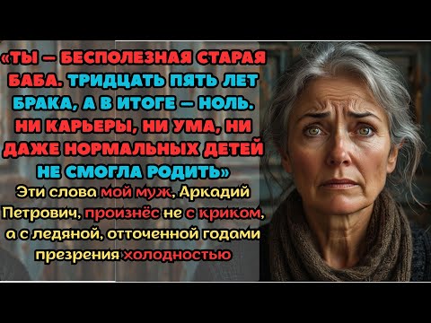 Видео: 2 Муж, вернувшись от адвоката, обозвал меня "бесполезной старой бабой" и выгнал из дома...