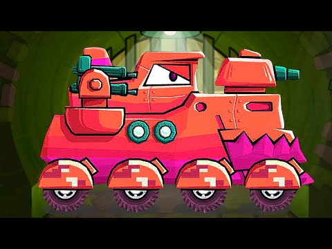 Видео: Красный БОСС против Всех Красных Хищных Тачек Car Eats Car 3