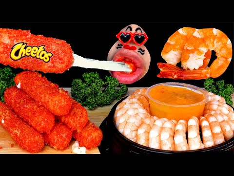 Видео: [MUKBANG] Сырная палочка 'CHEETOS' (🧀) и креветки (🦐)