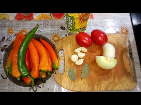 Видео: Жареные острые перцы.За уши не оттащить.