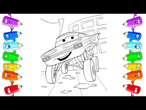 Видео: Раскраска ТАЧКИ 🚘 Молния 🌈How to Color easy McQueen #kids #colorbook #drawing #artmarkers #333